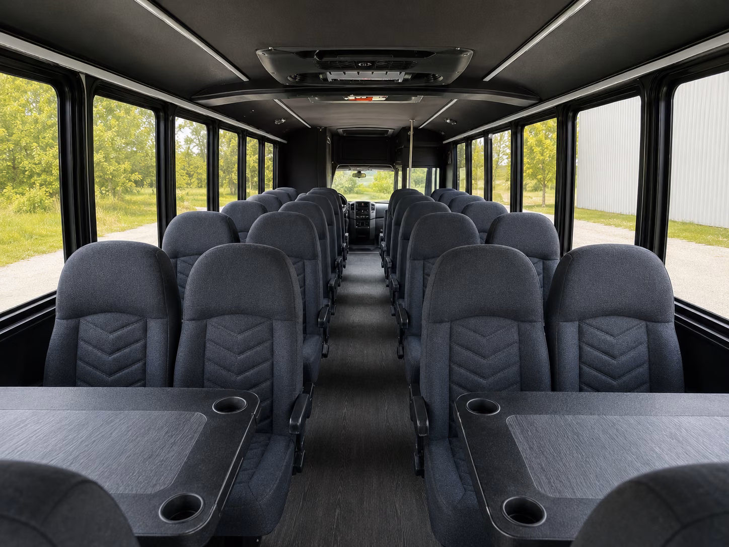malden 18 passenger minibus inside