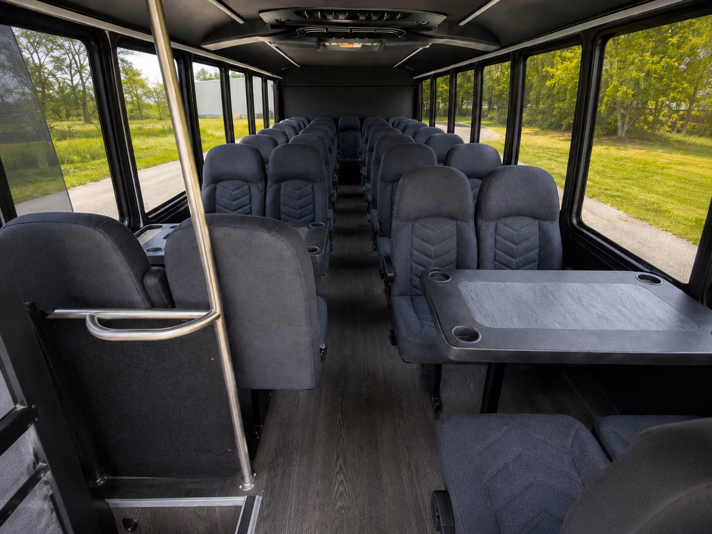 malden 18 passenger minibus interior