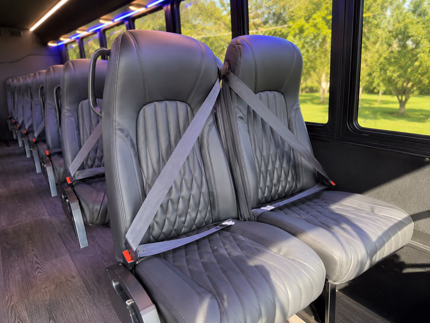malden 20 passenger minibus interior