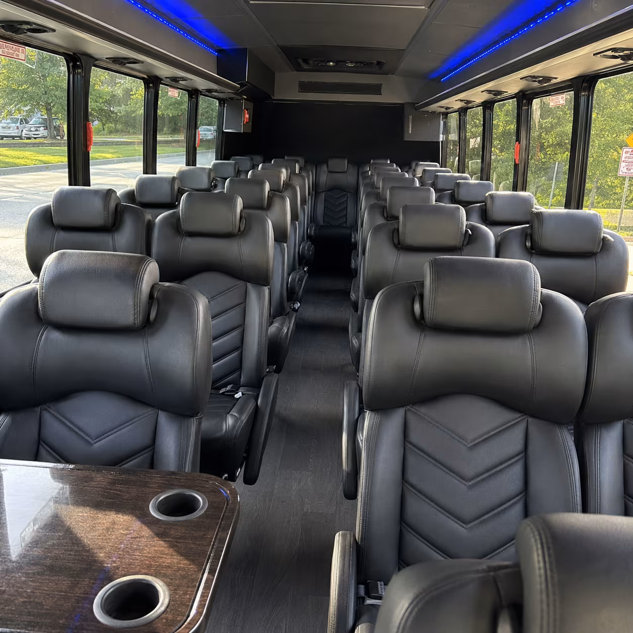 malden 25 passenger minibus inside