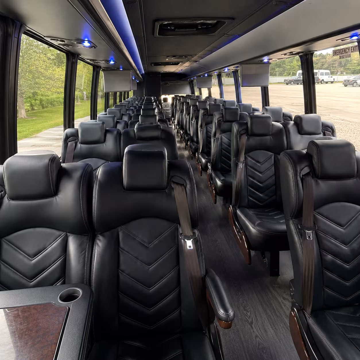 malden 30 passenger minibus inside
