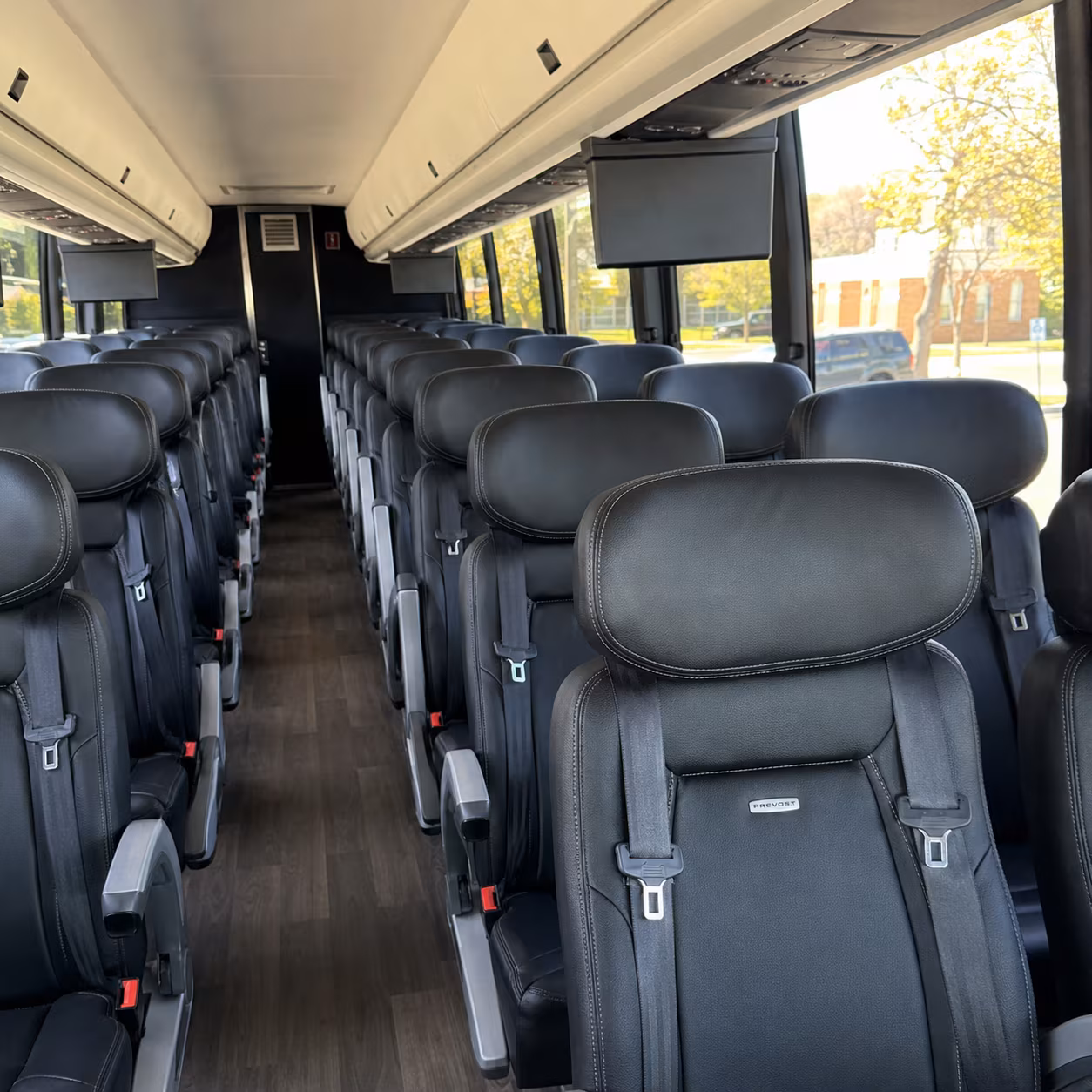 malden 56 passenger charter bus interior