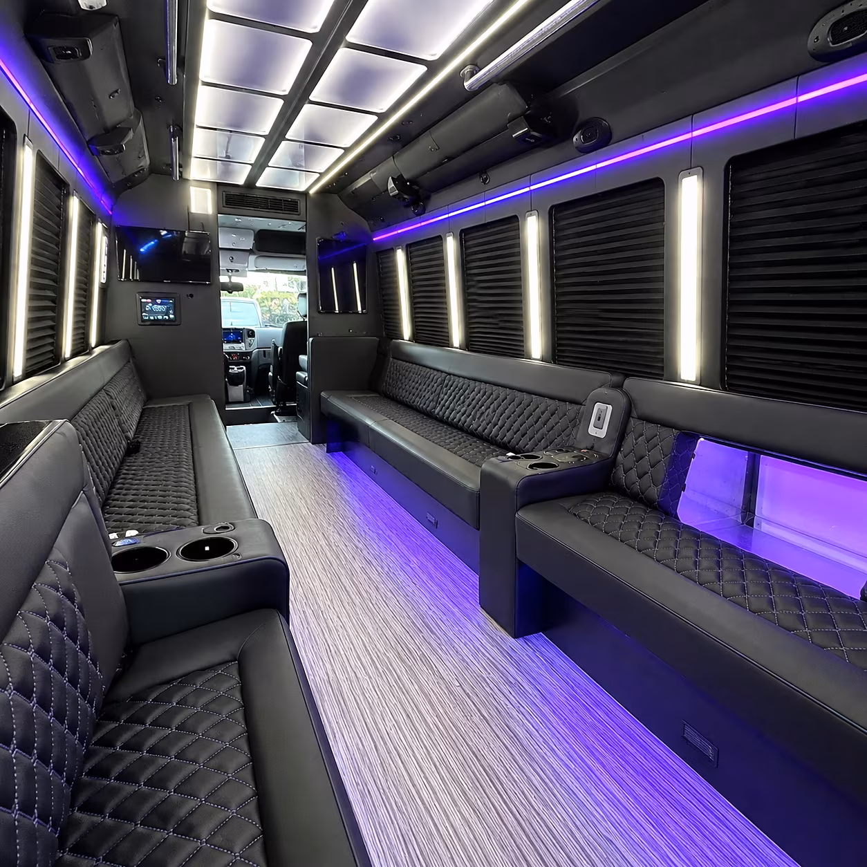 malden party bus rental interior